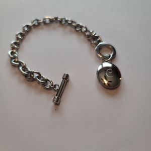Womens Engraved Locket Bracelet